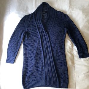 89th & MADISON Long Navy Shrug